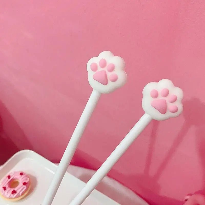 Little Paw Gel Pens in Pink and White Kawaii Styles Now In Stock - Cosparty