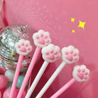 Little Paw Gel Pens in Pink and White Kawaii Styles Now In Stock - stationary