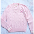 Kawaii Piggy Piglet Pig Sweater Vest Sweatshirt Knit Long Sleeve V-Neck Pastel Fairy Kei Cute Fashion