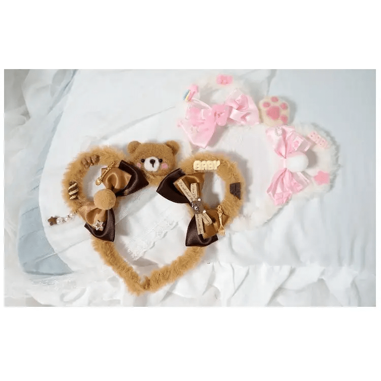 Lolita Bear Headband for Kawaii Cosplay Sweet Baby Ears Products - Cosparty