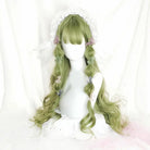 Long Green Lolita Wig with Styling Options and Soft Waves - wig