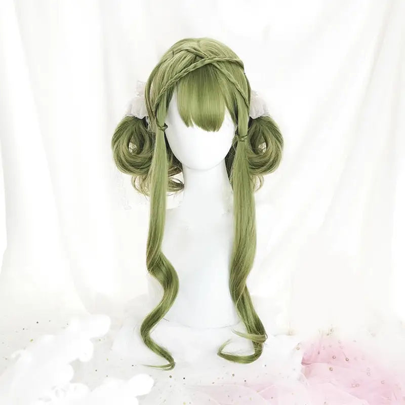 Long Green Lolita Wig with Styling Options and Soft Waves - wig