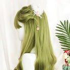 Long Green Lolita Wig with Styling Options and Soft Waves - wig