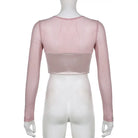 Long Sleeve Satin Bustier Crop Top for Angelcore and Fairycore - shirt