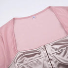 Long Sleeve Satin Bustier Crop Top for Angelcore and Fairycore - shirt