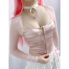 Long Sleeve Satin Bustier - coquette, dollette, fae, faecore, fairycore Cosparty