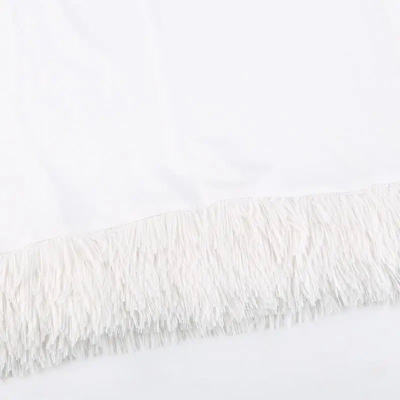 Long Sleeve White Fur Trimmed Sweater Dress for Cozy Winter Style - Cosparty