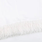 Long Sleeve White Fur Trimmed Sweater Dress for Cozy Winter Style - Cosparty