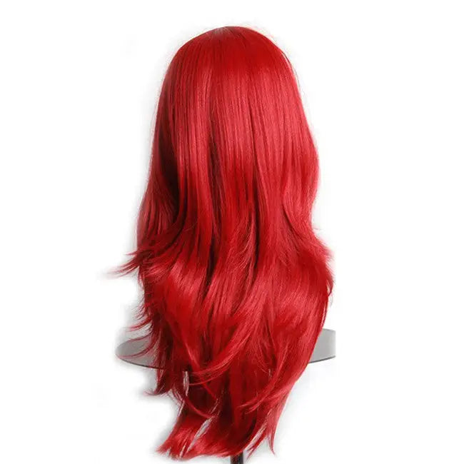 Long Solid Color Cosplay Wig with Face-Framing Fringe - Wig