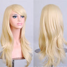 Long Solid Color Cosplay Wig with Face-Framing Fringe - Blonde - Wig