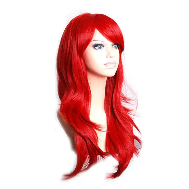 Long Solid Color Cosplay Wig with Face-Framing Fringe - Wig