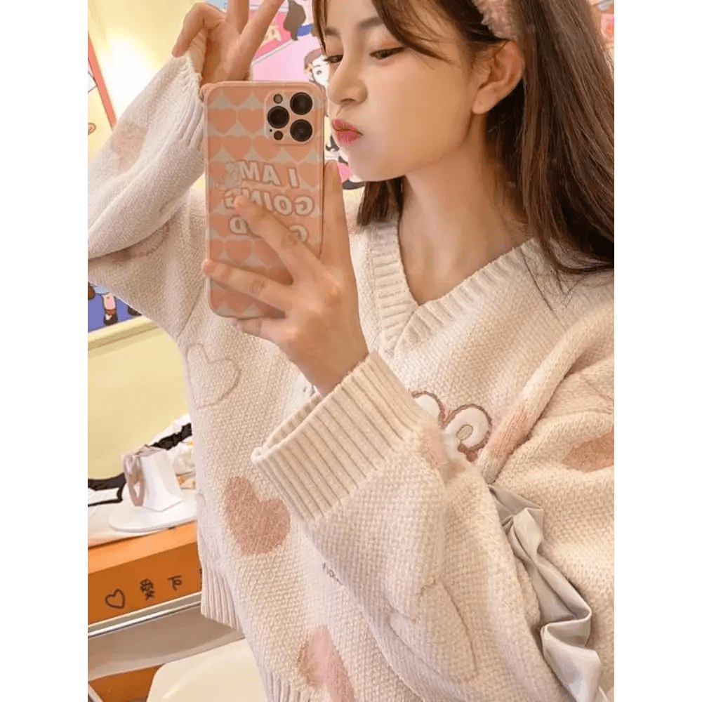 Love Bunny Crewneck Sweater for Adorable Charm - Cosparty