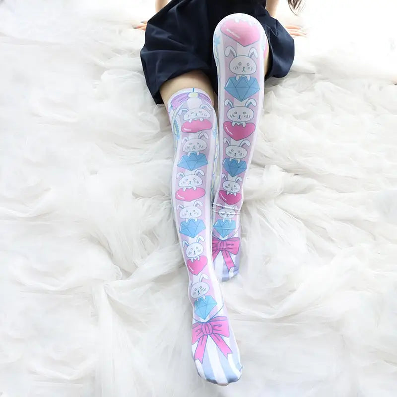 Love Bunny Stockings for Adorable Kawaii Fashionistas - socks