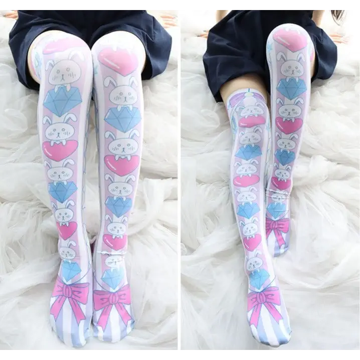 Love Bunny Stockings for Adorable Kawaii Fashionistas - socks