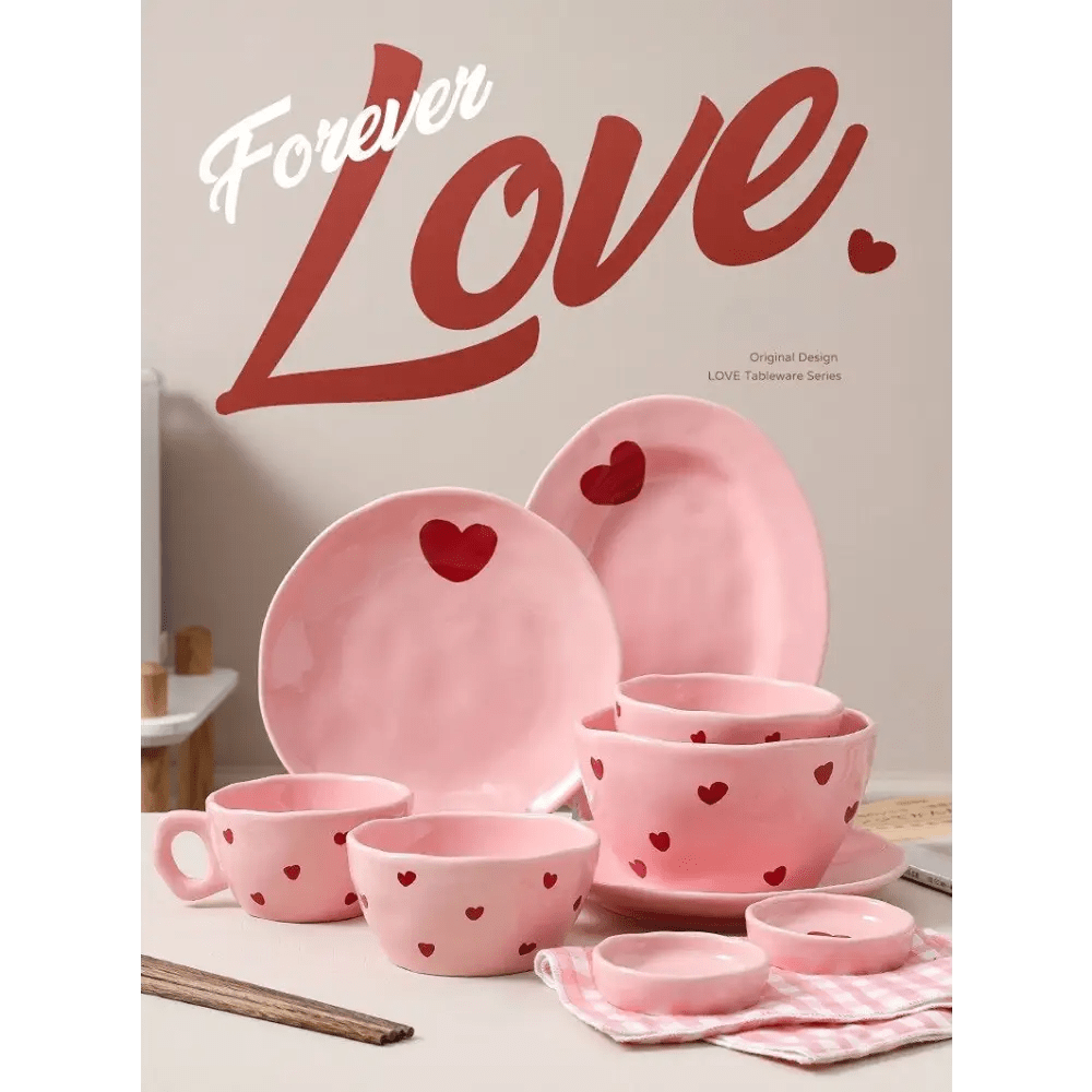 Lovecore Dinnerware Set for a Romantic Dining Experience - Cosparty