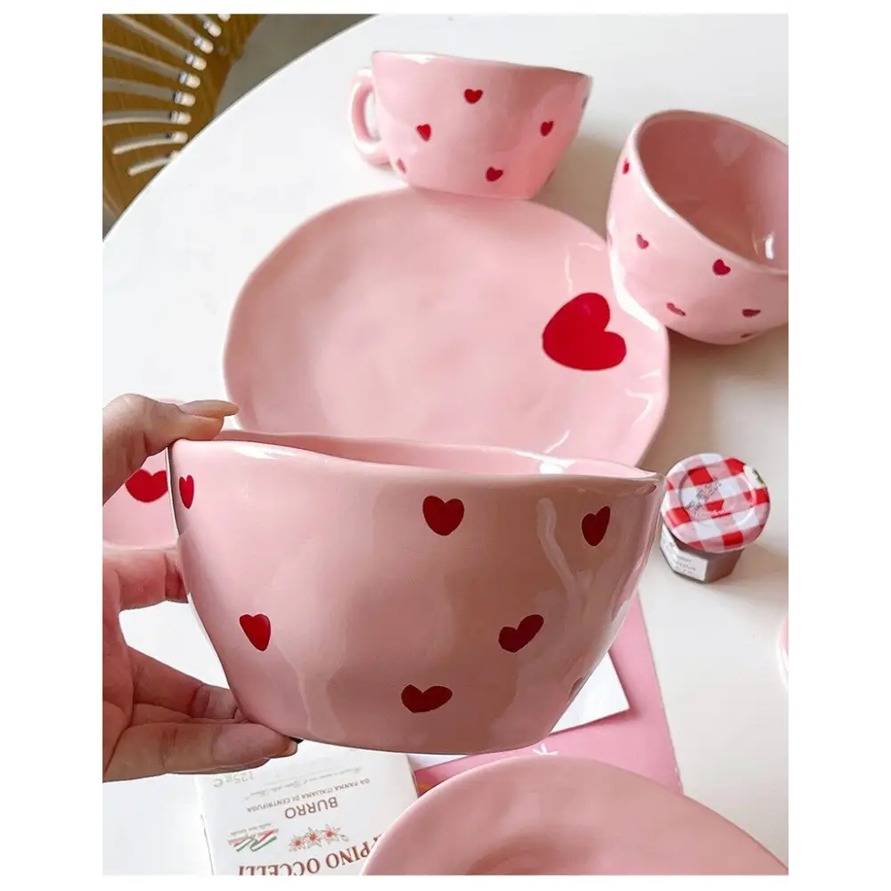 Lovecore dinnerware - bowls - dinnerware - heartcore - pink aesthetic - bowl