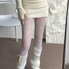 Lovecore Fishnets with Heart Embroidery in Black or White - Cosparty