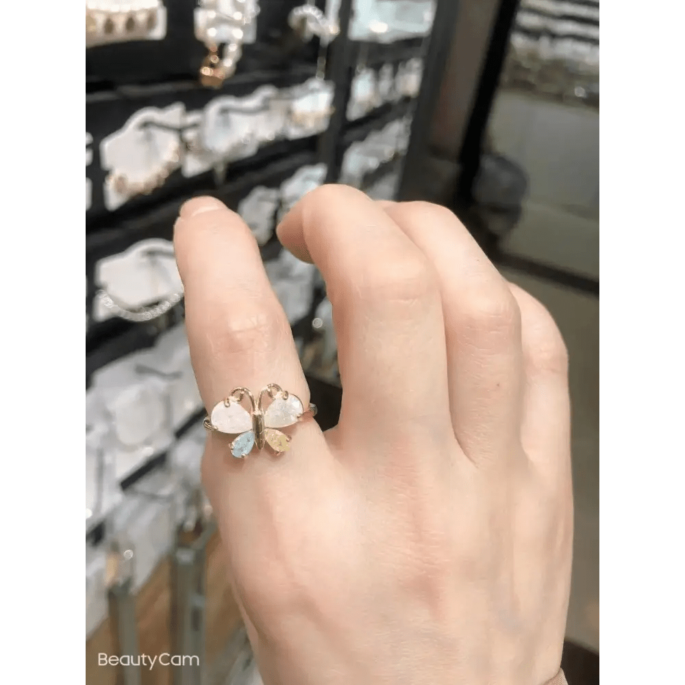 Lovestruck Spiral Ring with Pink Hearts and Stars - Cosparty