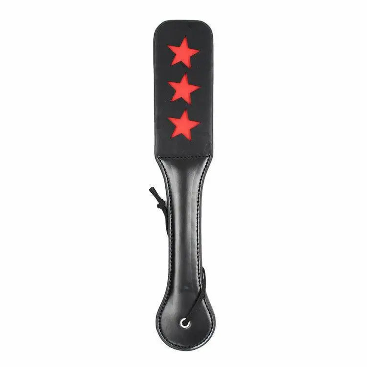 Luxurious Black and Red Vegan Leather Naughty Paddle in New Condition - paddle