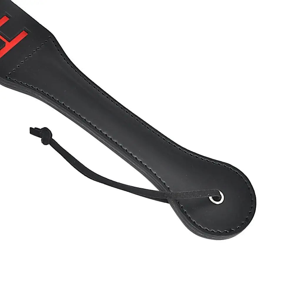 Luxurious Black and Red Vegan Leather Naughty Paddle in New Condition - paddle