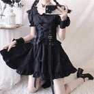 Luxurious Black Gothic Victorian Inspired Gothic Lolita Dress 84cm Waist - Cosparty