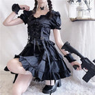 Luxurious Black Gothic Victorian Inspired Gothic Lolita Dress 84cm Waist - dress