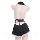 Luxurious Black Ruffled Maid Dress for Roleplaying Vixens - Cosparty