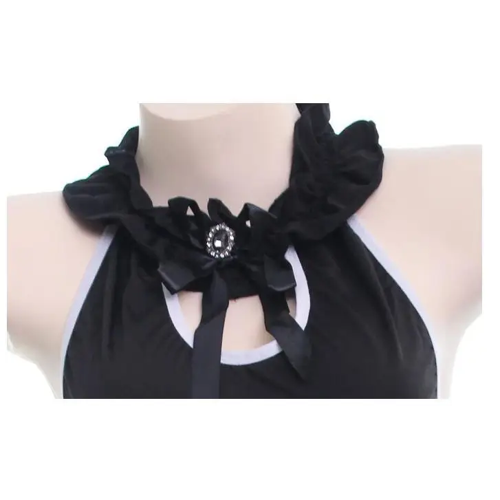 Luxurious Black Ruffled Maid Dress for Roleplaying Vixens - dress