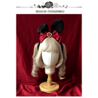 Luxurious Bunny Ears Headband with Satin Ribbons and Jewels - Cosparty