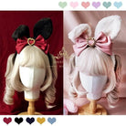 Luxurious Bunny Ears Headband with Satin Ribbons and Jewels - Cosparty