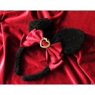 Luxurious Bunny Ears Headband with Satin Ribbons and Jewels - headband