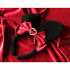 Luxurious Bunny Ears Headband with Satin Ribbons and Jewels - Cosparty