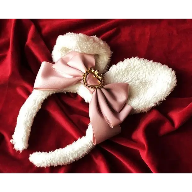 Luxury Bunny Headband - Dusty Rose - bags