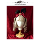 Luxurious Bunny Ears Headband with Satin Ribbons and Jewels - headband