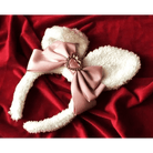 Luxurious Bunny Ears Headband with Satin Ribbons and Jewels - Cosparty