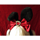 Luxurious Bunny Ears Headband with Satin Ribbons and Jewels - Cosparty