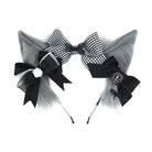 Plaid Fox Ears - Gray Cat - cat ears, fox ear, furry, kitten