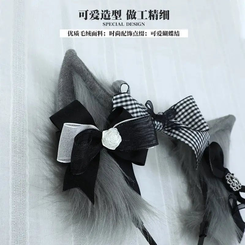 Luxurious Cat Ears Headband for Petplay and Kawaii Fashion - Cosparty