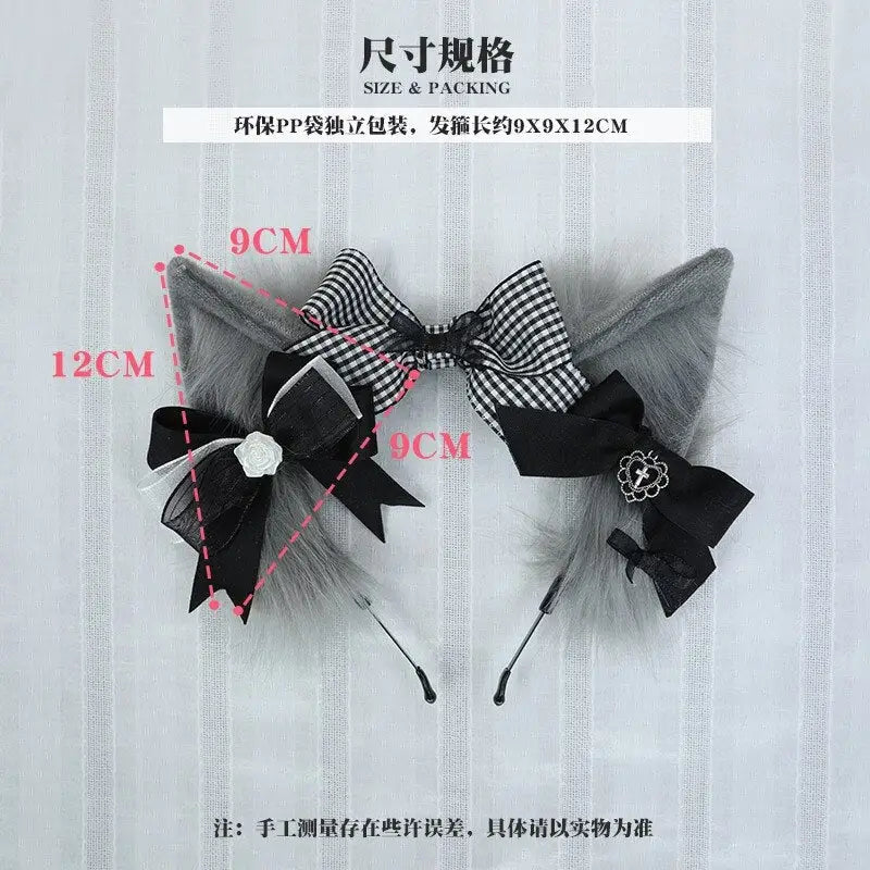 Luxurious Cat Ears Headband for Petplay and Kawaii Fashion - Cosparty