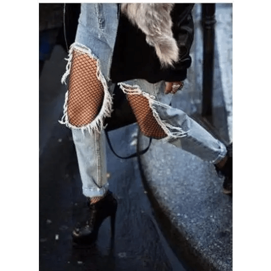 Luxurious Fishnet Stockings in High - Quality Stretchy Mesh - Cosparty