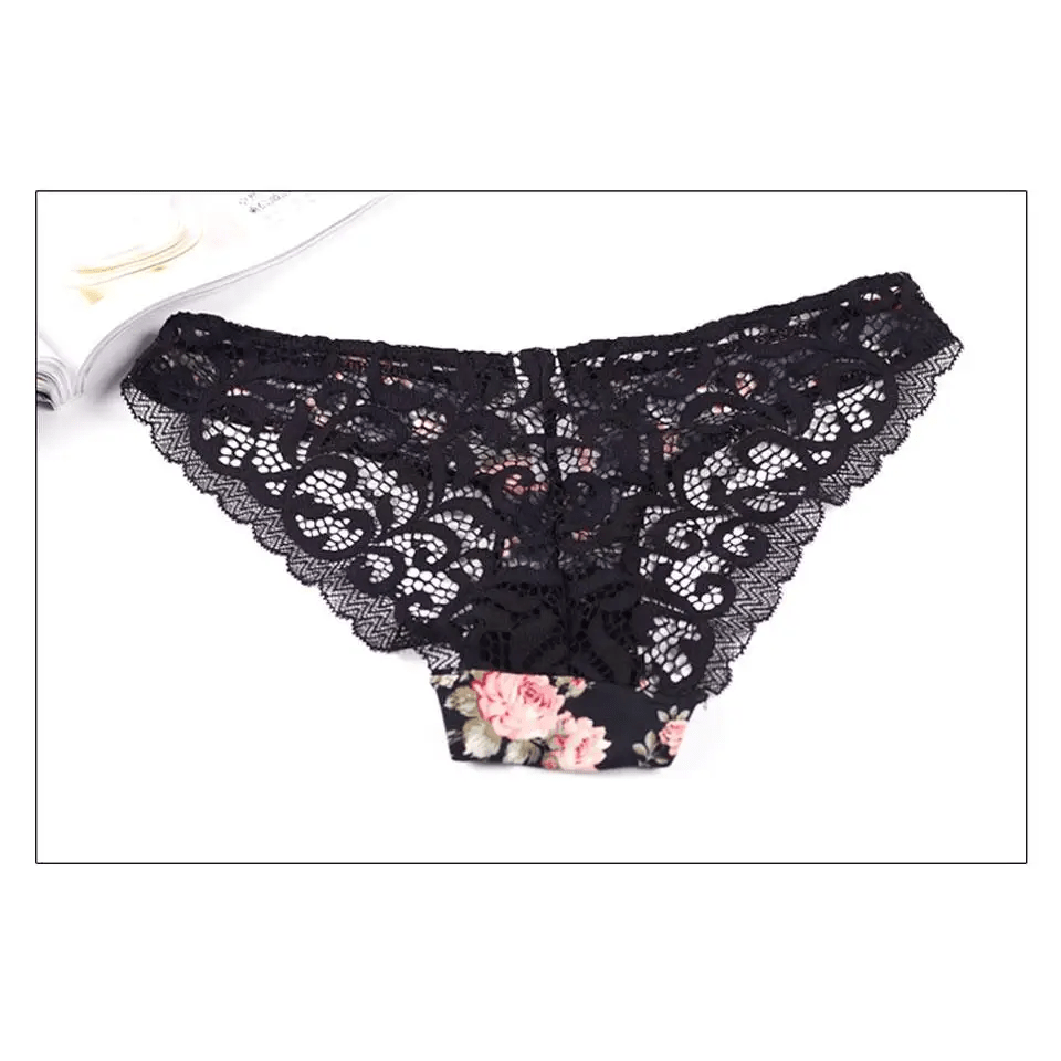 Luxurious Floral and Lace Lingerie Set with Elegant Details - Cosparty