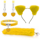 Luxurious Fox Cat Tail Plug Set with Ear Headband and Fuzzy Collar - Costumes