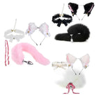 Luxurious Fox Cat Tail Set with Ear Headband and Lace Collar - Cosparty