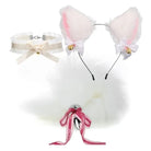 Luxurious Fox Cat Tail Set with Ear Headband and Lace Collar - Cosparty