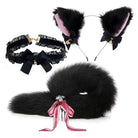 Luxurious Fox Cat Tail Set with Ear Headband and Lace Collar - Cosparty
