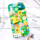 Luxurious Handmade Phone Case with Dinosaurs and Bumble Bees - phone case