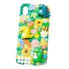 Luxurious Handmade Phone Case with Dinosaurs and Bumble Bees - Cosparty