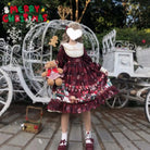 Luxurious Holiday Lolita Dress in Red or Green Org Instock New Condition - dress