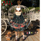 Luxurious Holiday Lolita Dress in Red or Green Org Instock New Condition - dress