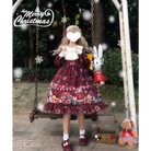 Luxurious Holiday Lolita Dress in Red or Green Org Instock New Condition - dress